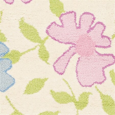 Safavieh 4 x 6 ft. Small Rectangle Novelty Kids Ivory and Pink Hand Tufted Rug SFK376A-4